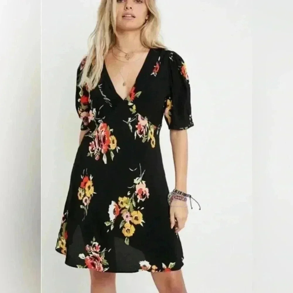Free People Neon Garden Mini Dress